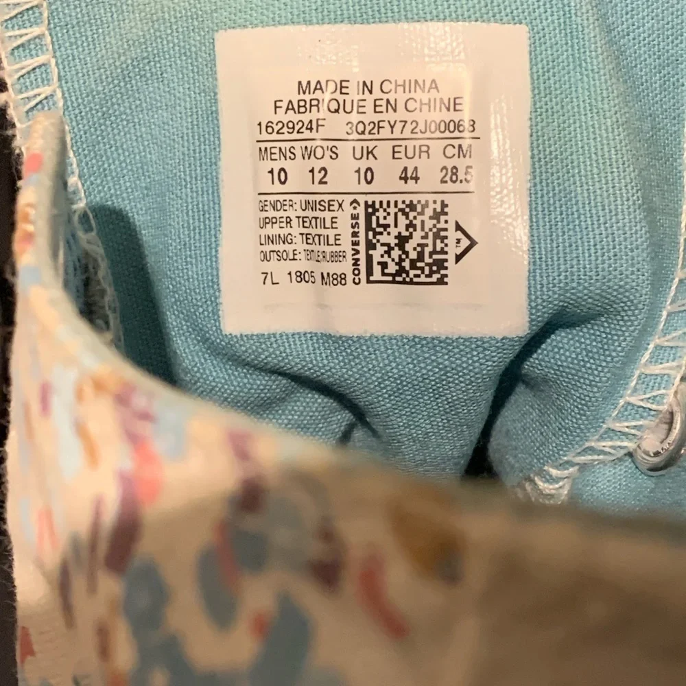 Converse Hi Top Confetti print sz Mens 10, Women’s 12 - Picture 6 of 7